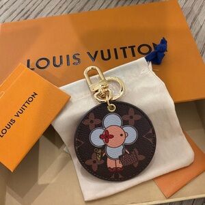 Brown and Gold  blue Keychain